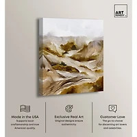 ART REMEDY® "Winter End Rock Mountain" Giclee Nature And Landscape Canvas Art