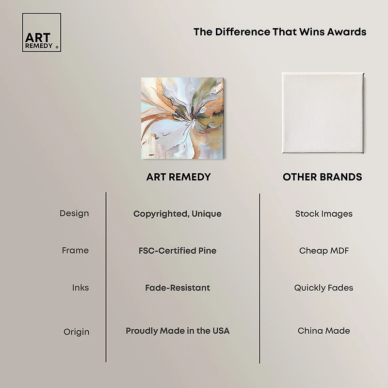 ART REMEDY® "Golden Aesthetic" Giclee Abstract Canvas Art
