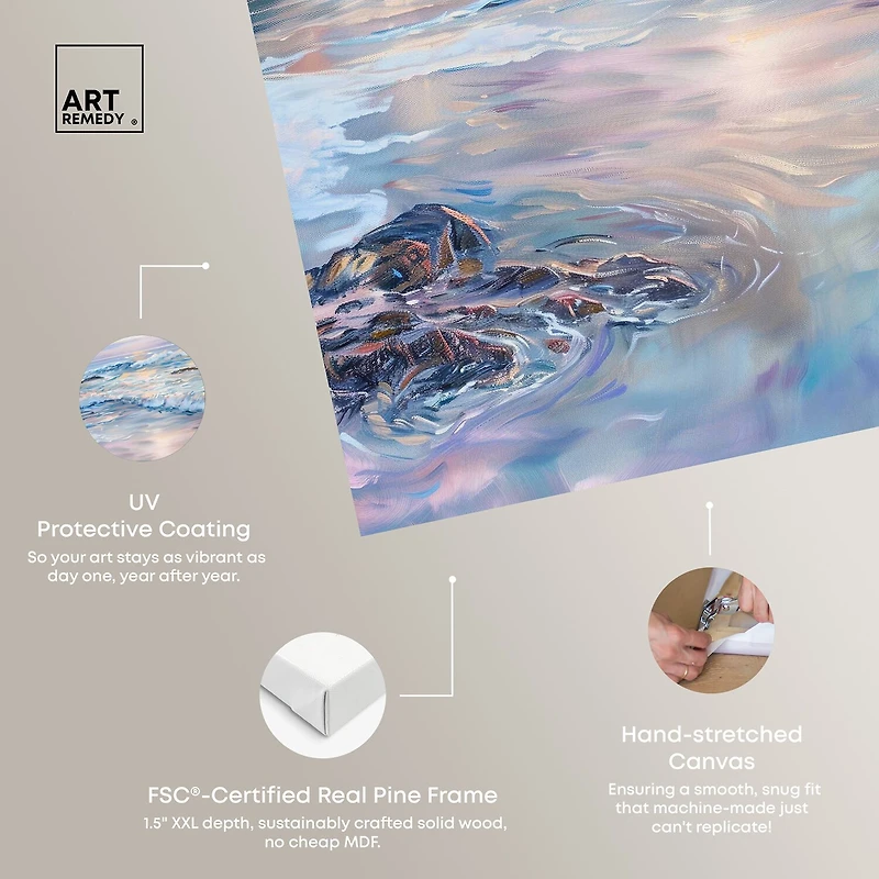 ART REMEDY® "Dreamy Shoreline" Giclee Nature And Landscape Canvas Art