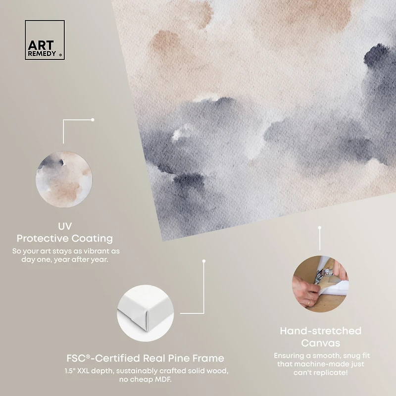 ART REMEDY® "Fluff And Cotton" Giclee Abstract Canvas Art
