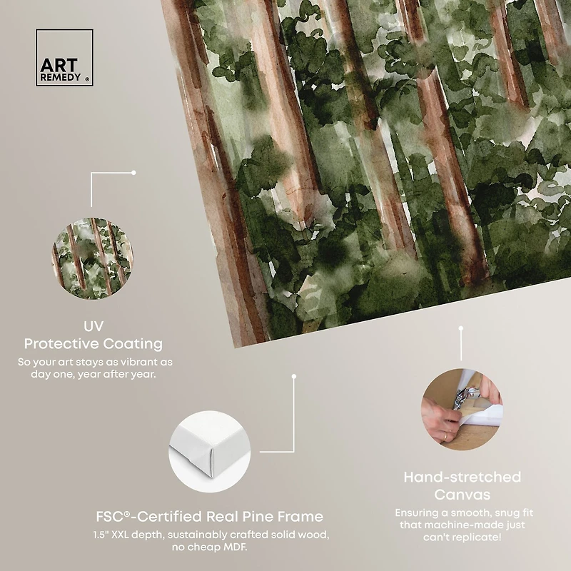 ART REMEDY® "Wildy Forest" Giclee Nature And Landscape Canvas Art