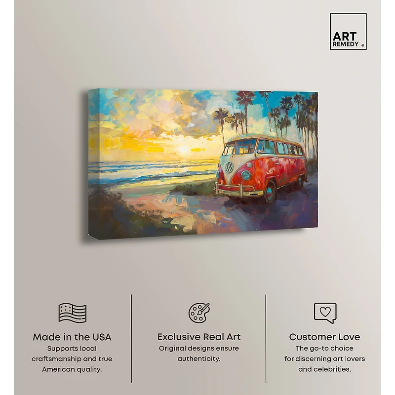ART REMEDY® "Memories At The Beach" Giclee Entertainment And Hobbies Canvas Art