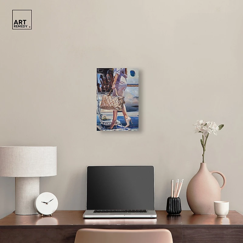 ART REMEDY® "Her Private Jet" Giclee Abstract Canvas Art
