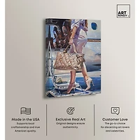 ART REMEDY® "Her Private Jet" Giclee Abstract Canvas Art