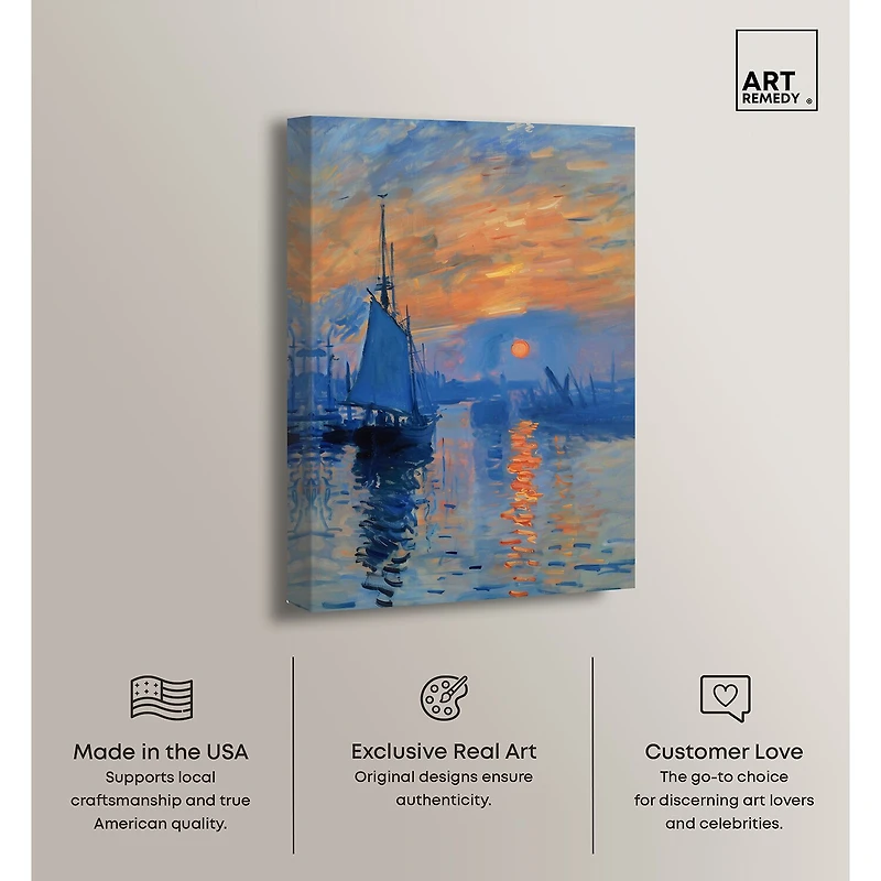 ART REMEDY® "Till Dusk" Giclee Nautical And Coastal Canvas Art