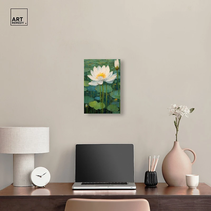ART REMEDY® "This Is My Waterlily" Giclee Floral And Botanical Canvas Art