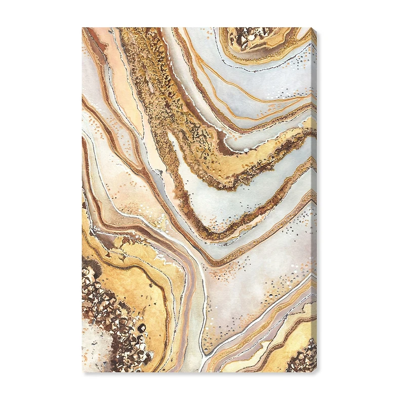 ART REMEDY® "Golden Lines" Giclee Abstract Canvas Art