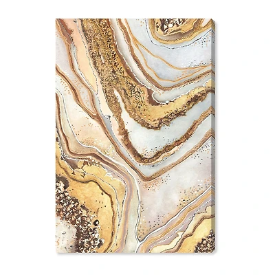 ART REMEDY® "Golden Lines" Giclee Abstract Canvas Art
