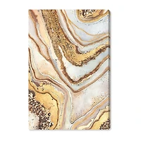 ART REMEDY® "Golden Lines" Giclee Abstract Canvas Art