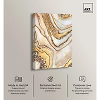 ART REMEDY® "Golden Lines" Giclee Abstract Canvas Art