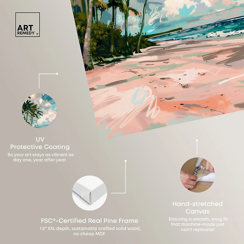 ART REMEDY® "Palms Under The Sun" Giclee Nature And Landscape Canvas Art