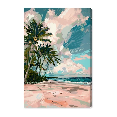 ART REMEDY® "Palms Under The Sun" Giclee Nature And Landscape Canvas Art