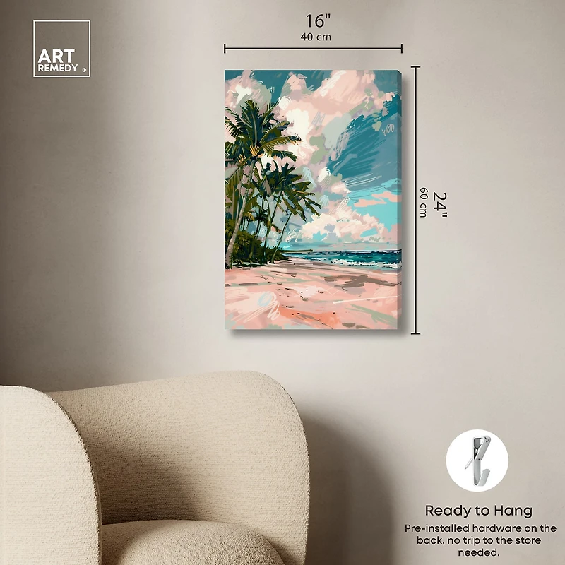 ART REMEDY® "Palms Under The Sun" Giclee Nature And Landscape Canvas Art