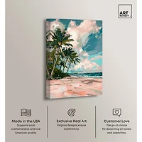 ART REMEDY® "Palms Under The Sun" Giclee Nature And Landscape Canvas Art
