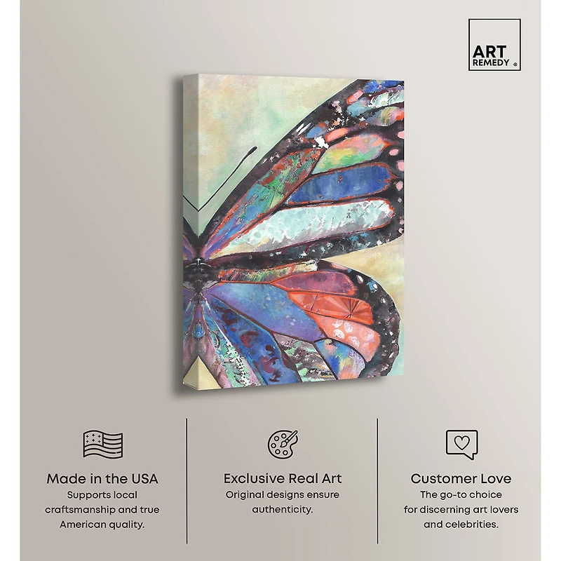 ART REMEDY® "Butterfly Part Ii" Giclee Animals Canvas Art