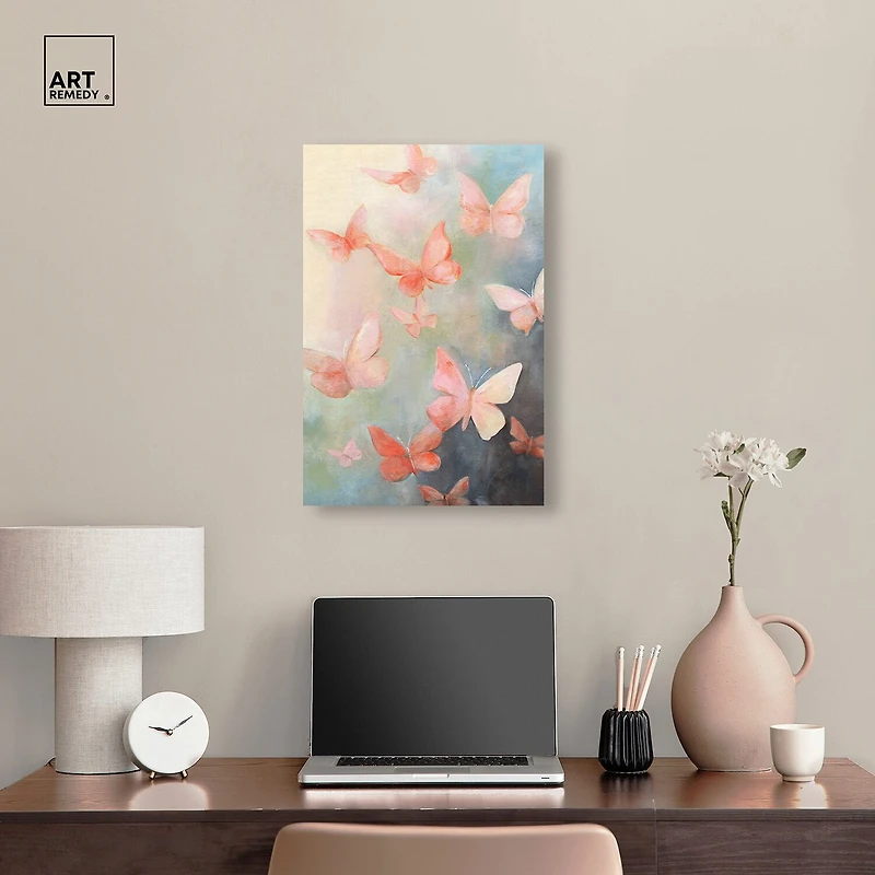 ART REMEDY® "Peaceful Butterflies" Giclee Animals Canvas Art