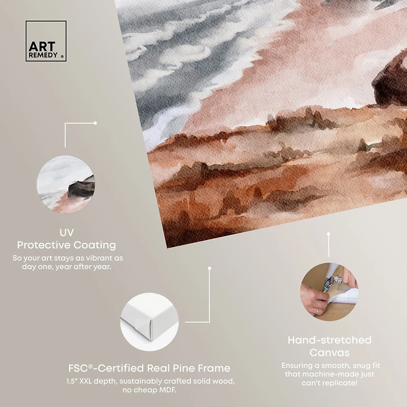 ART REMEDY® "Close To The Harbour" Giclee Nature And Landscape Canvas Art