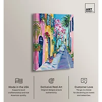 ART REMEDY® "The Colorful Streets" Giclee Cities And Skylines Canvas Art