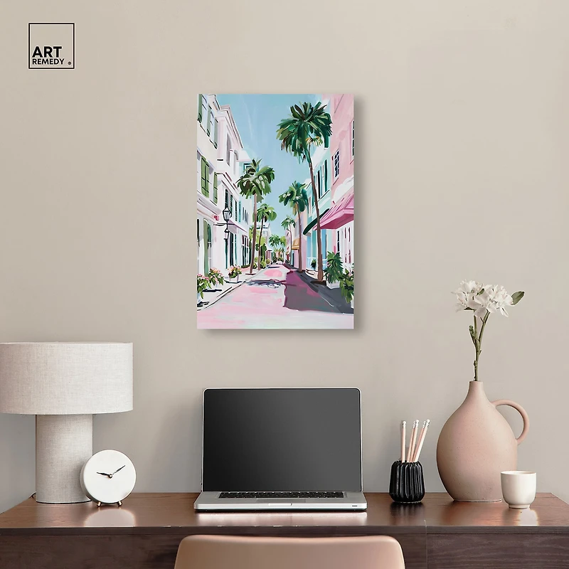 ART REMEDY® "Down The Avenue" Giclee Cities And Skylines Canvas Art