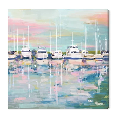 ART REMEDY® "Coastal Dock" Giclee Nautical And Coastal Canvas Art