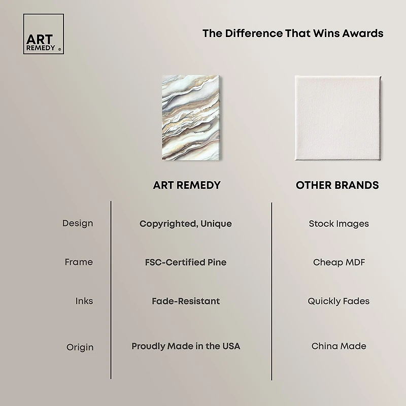 ART REMEDY® "Neutral Lines I" Giclee Abstract Canvas Art