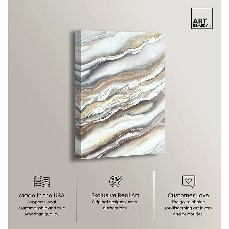 ART REMEDY® "Neutral Lines I" Giclee Abstract Canvas Art