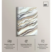 ART REMEDY® "Neutral Lines I" Giclee Abstract Canvas Art