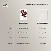 ART REMEDY® "Wine Flowers" Giclee Floral And Botanical Canvas Art