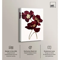 ART REMEDY® "Wine Flowers" Giclee Floral And Botanical Canvas Art