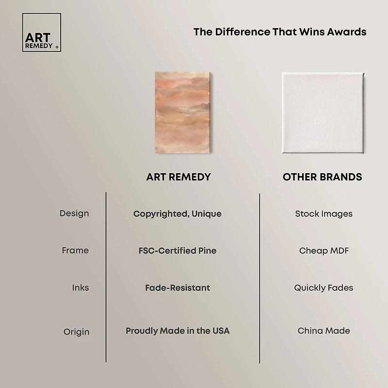 ART REMEDY® "Sienna Pigments Blend" Giclee Abstract Canvas Art