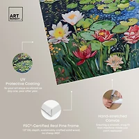 ART REMEDY® "Impressionist Pond" Giclee Nature And Landscape Canvas Art