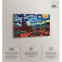 ART REMEDY® "Desert Night Stars" Giclee Classic And Figurative Canvas Art