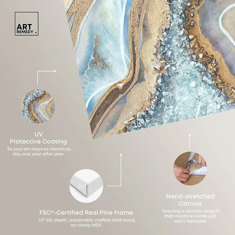 ART REMEDY® "The Luxurious Geode" Giclee Abstract Canvas Art