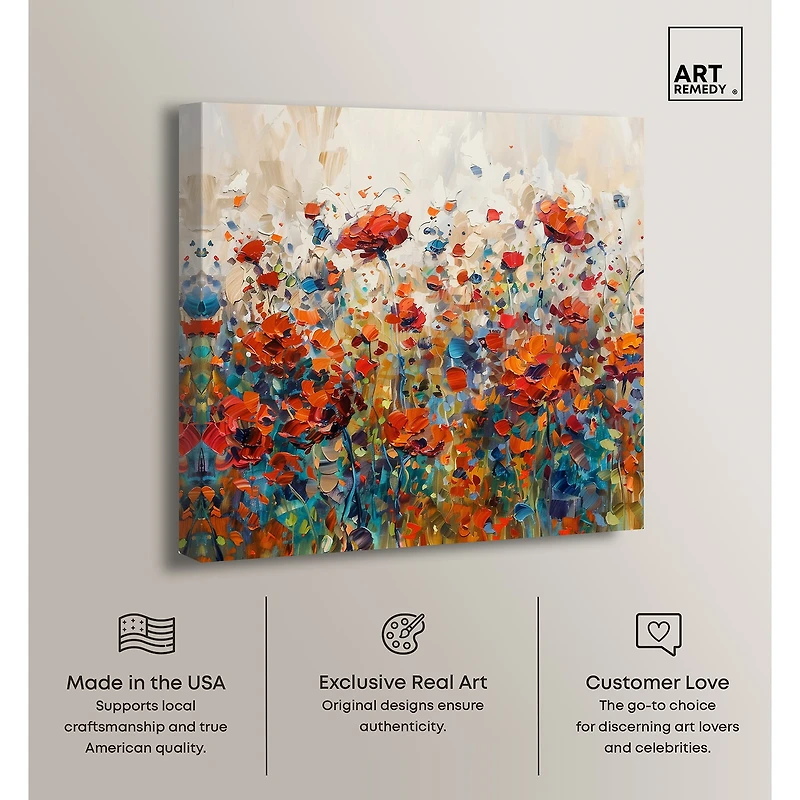 ART REMEDY® "Beautiful Garden Bloom" Giclee Floral And Botanical Canvas Art