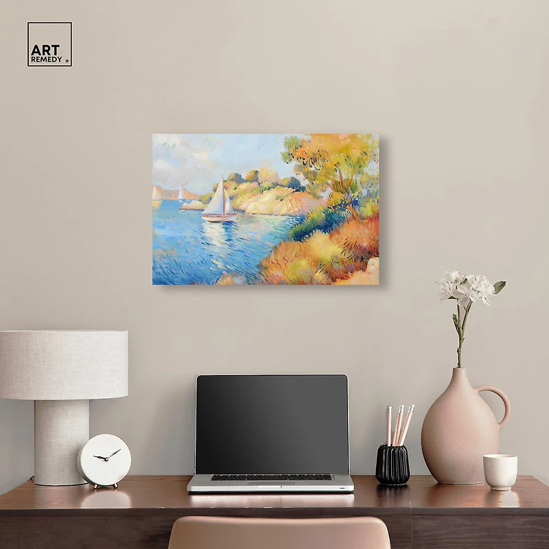 ART REMEDY® "Sail Off In The Morning" Giclee Transportation Canvas Art