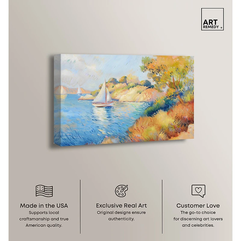 ART REMEDY® "Sail Off In The Morning" Giclee Transportation Canvas Art