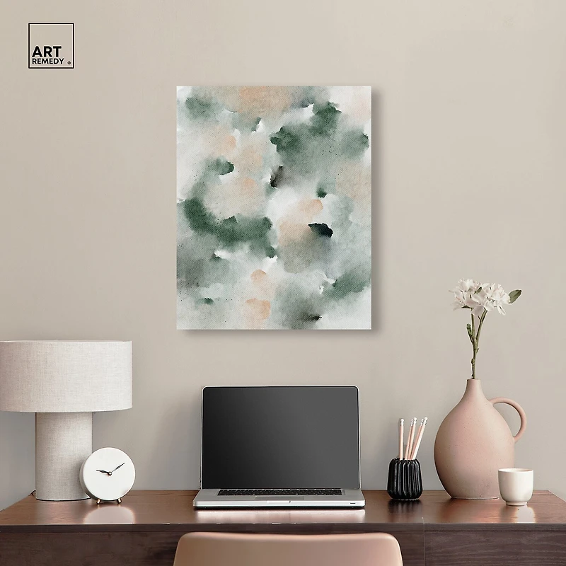 ART REMEDY® "Smoky And Blush Shadows" Giclee Abstract Canvas Art