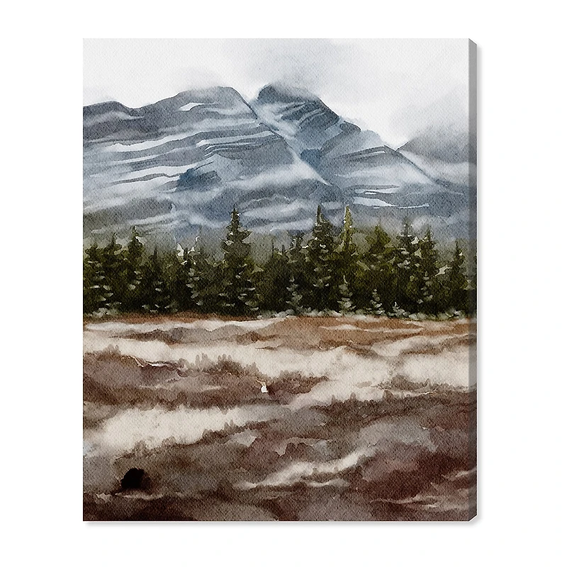 ART REMEDY® "February Rocks Landscape" Giclee Nature And Landscape Canvas Art