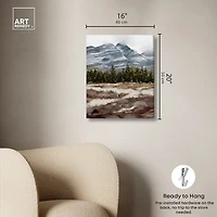 ART REMEDY® "February Rocks Landscape" Giclee Nature And Landscape Canvas Art