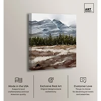 ART REMEDY® "February Rocks Landscape" Giclee Nature And Landscape Canvas Art