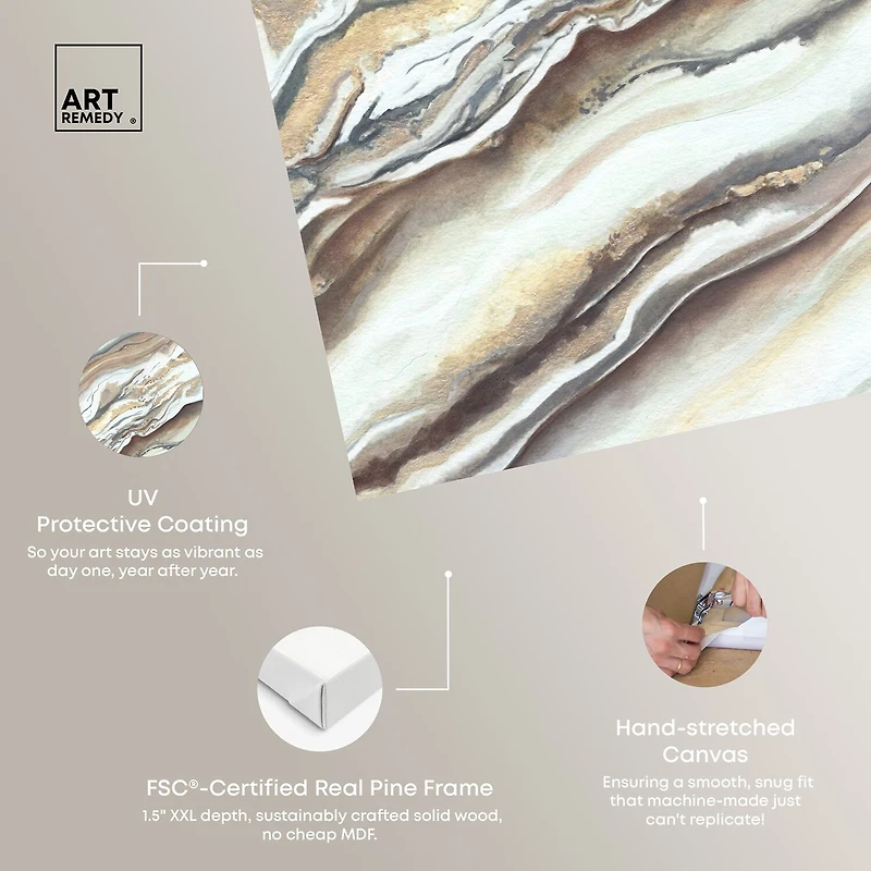 ART REMEDY® "Neutral Lines I" Giclee Abstract Canvas Art