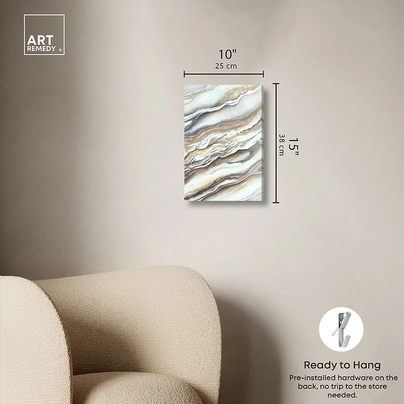 ART REMEDY® "Neutral Lines I" Giclee Abstract Canvas Art