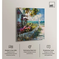ART REMEDY® "Local Beach House" Giclee Nautical And Coastal Canvas Art