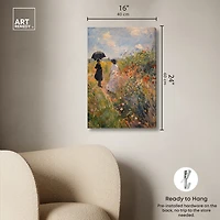 ART REMEDY® "Dawn Floral Mist Panoramic" Giclee Classic And Figurative Canvas Art