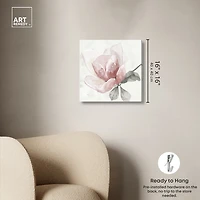 ART REMEDY® "Faded Blush Rose" Giclee Floral And Botanical Canvas Art