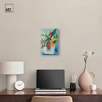 ART REMEDY® "Tropical Flower Bag" Giclee Floral And Botanical Canvas Art