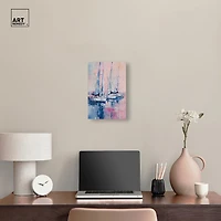 ART REMEDY® "Pastel Sea Breeze" Giclee Nautical And Coastal Canvas Art