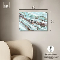ART REMEDY® "Mint Waves" Giclee Abstract Canvas Art