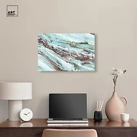 ART REMEDY® "Mint Waves" Giclee Abstract Canvas Art