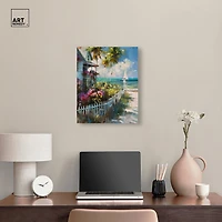 ART REMEDY® "Local Beach House" Giclee Nautical And Coastal Canvas Art